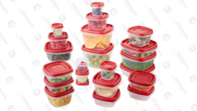 Rubbermaid’s Easy Find Lids set uses a limited number of lid sizes for its wide variety of container sizes, making it much less likely that you’ll strike out on finding a lid that fits.